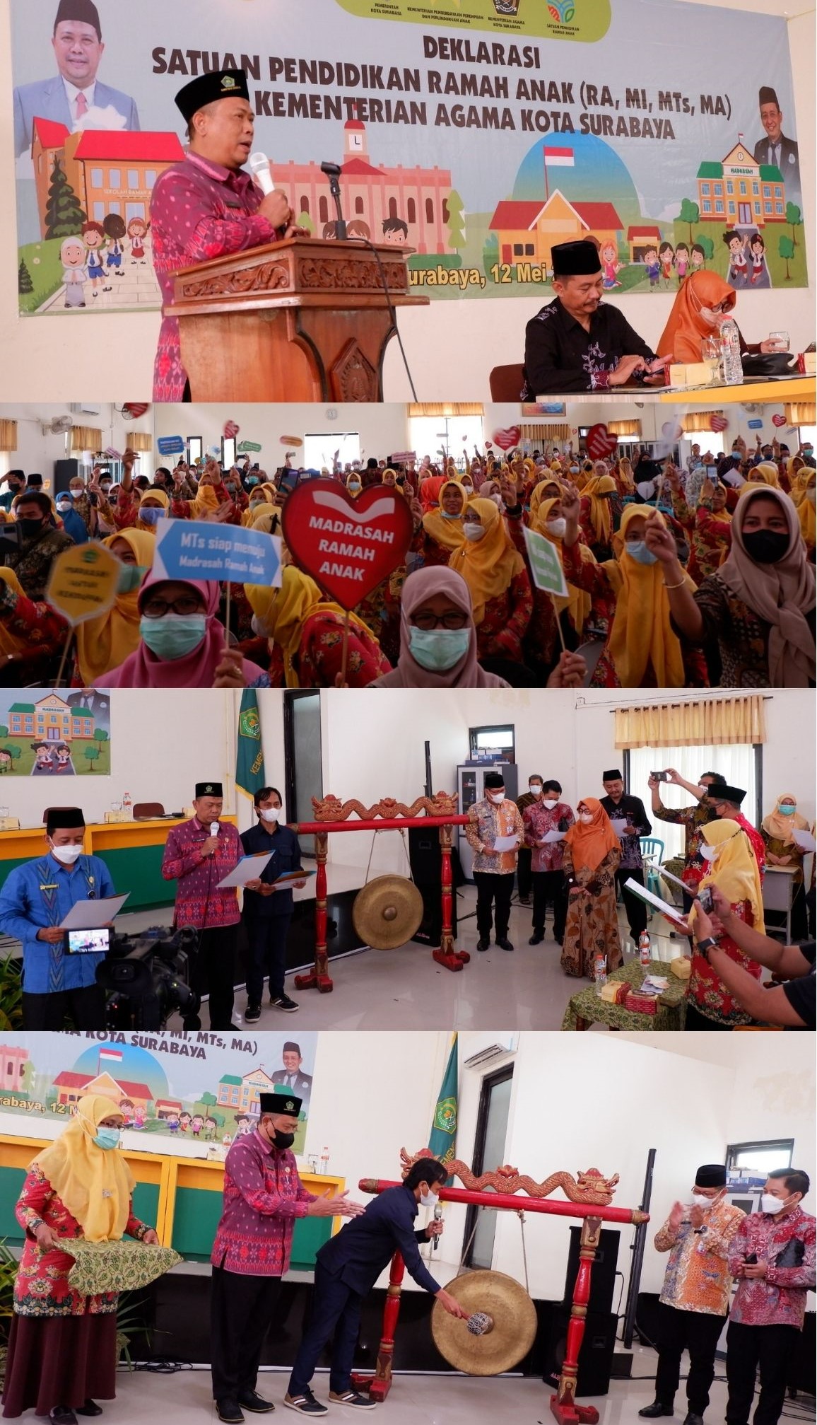 Deklarasi satuan pendidikan ramah anak (RA, MI, MTs, MA) Kementerian Agama Kota Surabaya